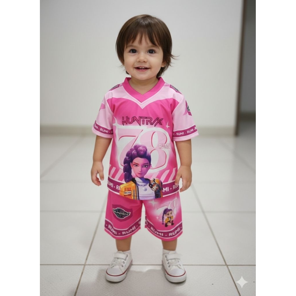 STELAN JERSEY ANAK-ANAK KARAKTER KPOP DEMON HUNTER RUMI / BAJU ANAK-ANAK