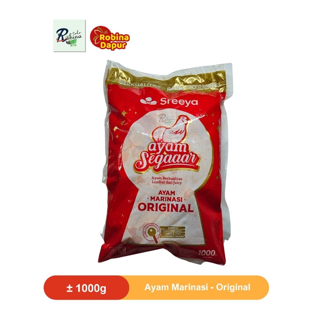 Sreeya Ayam Marinasi Original ± 1 Kg – Ayam Potong Marinasi Praktis Siap Masak