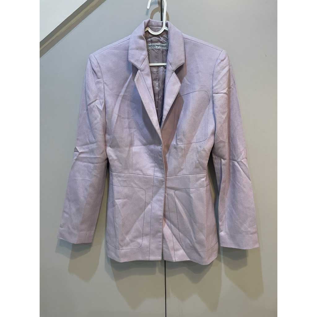 PRELOVED BLAZER BRANDED OUTER KERJA FORMAL LILAC ORI EMPORIO ARMANI
