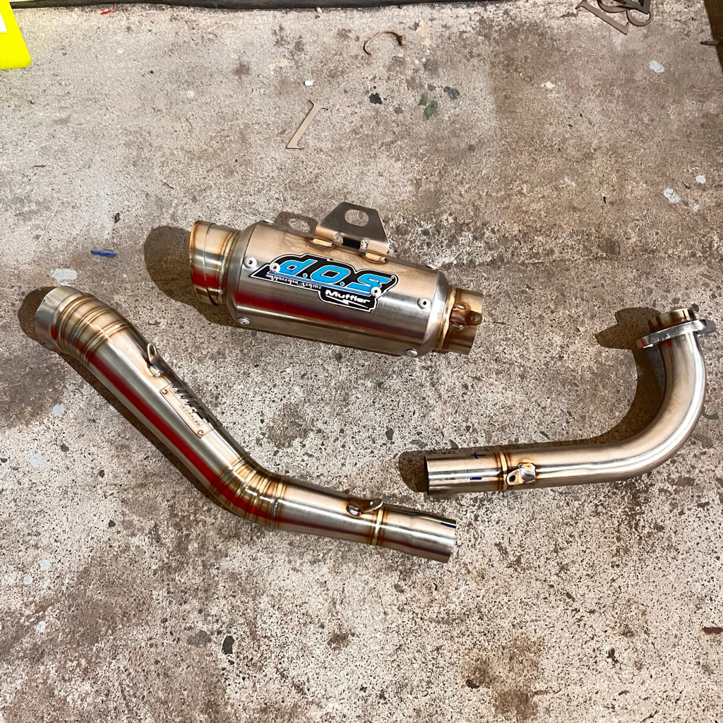 KNALPOT JUPITER EX LURUS 200 CC ORIGINAL DOS MUFFLER