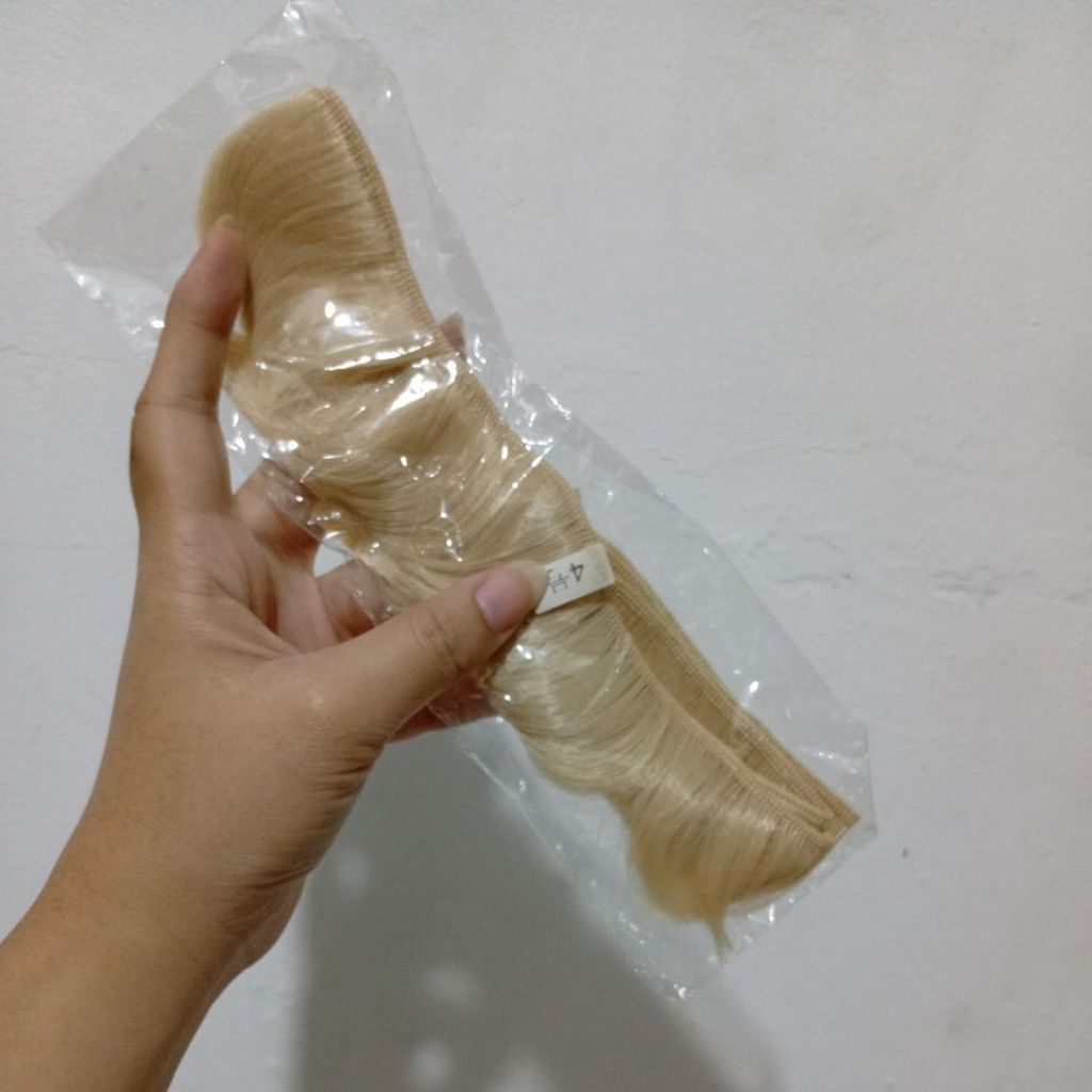 diy wig bjd blonde cream rambut ball jointed doll wig diy