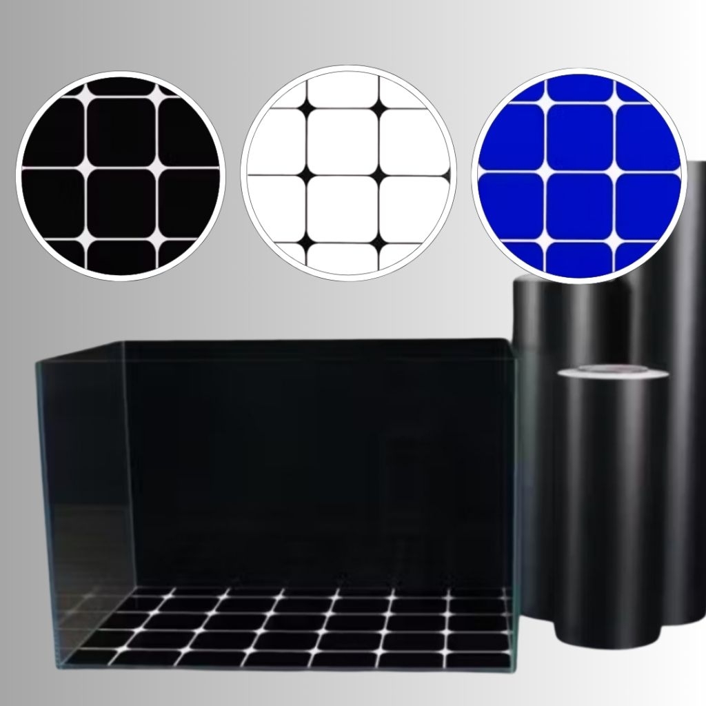 Sticker background aquarium motif kotak