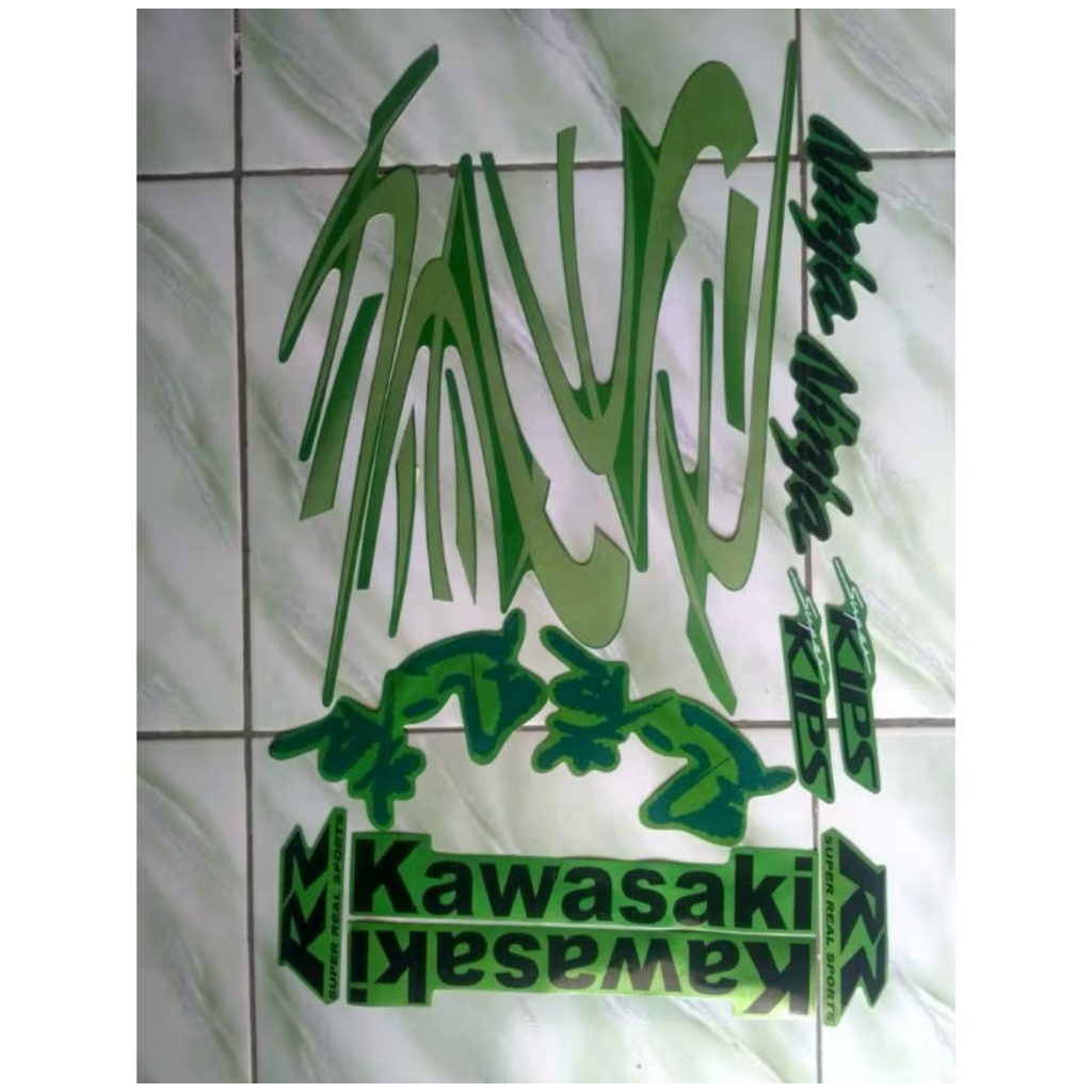 stiker striping kawasaki ninja rr old 2011 hijau