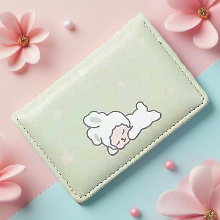 Dompet Wanita Kecil _Dompet Lipat 3/ Dompet Kartu Motif Rabbit