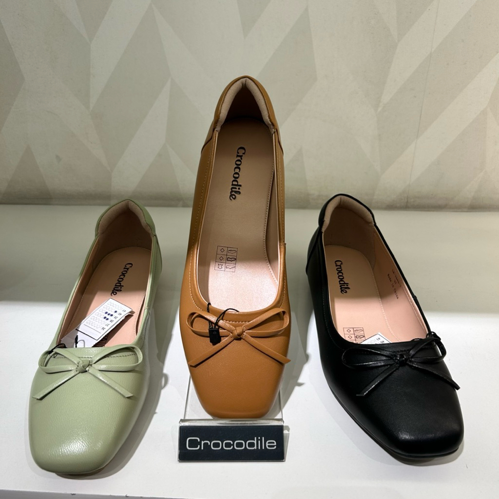 sepatu wanita flat kulit CROCODILE original