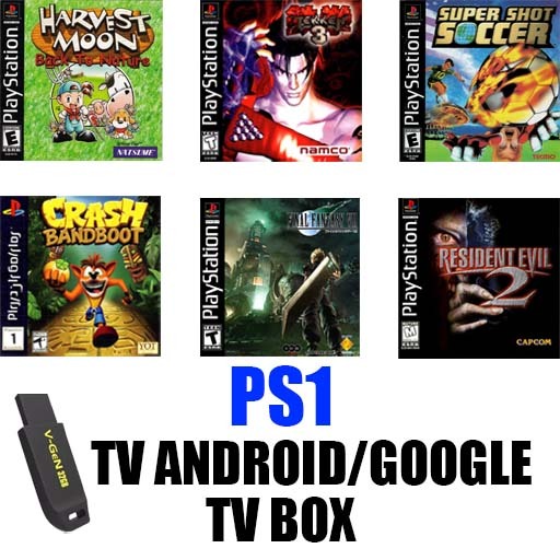 Flashdisk PS1 Untuk TV Android/TV BOX/Google TV Full OFFLINE