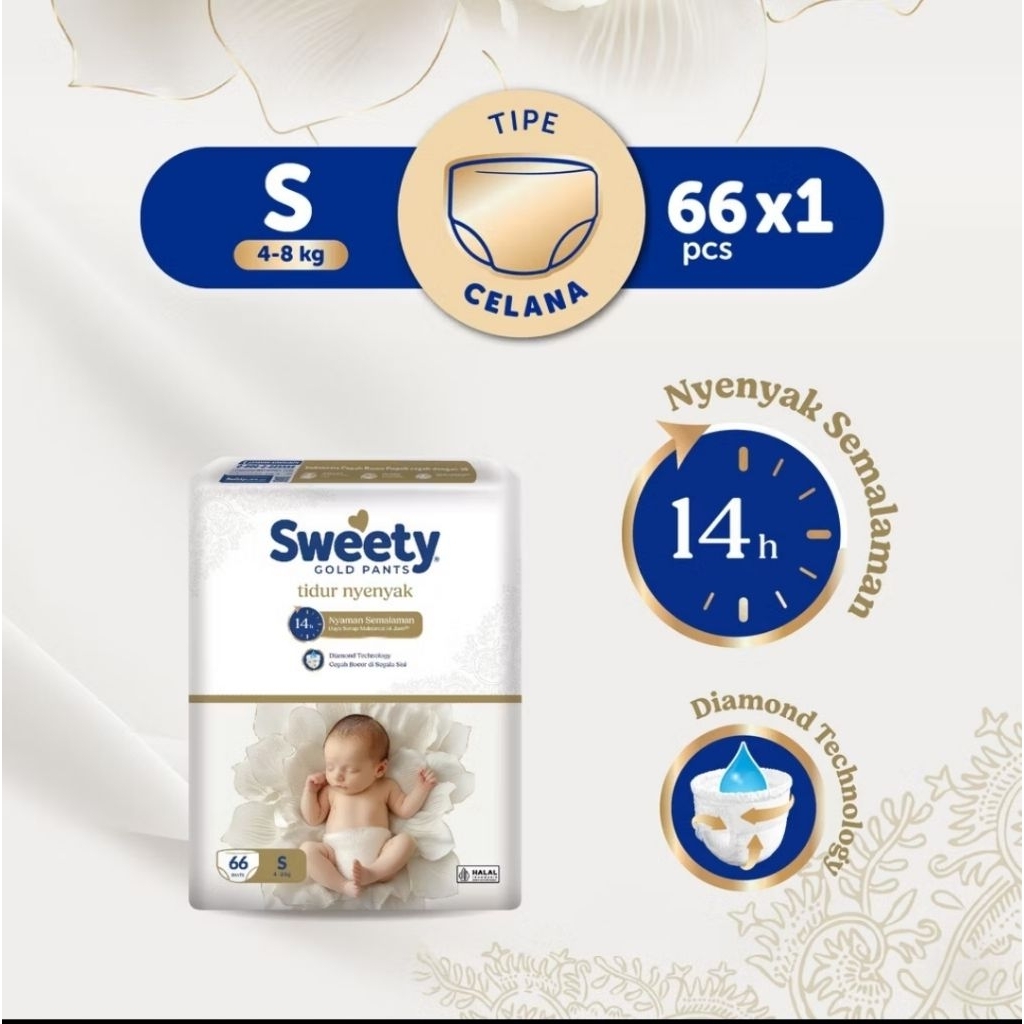 sweety gold pampers size s