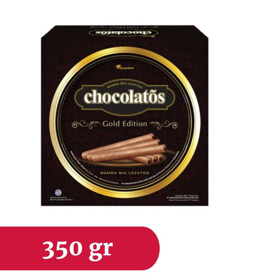 Gery Chocolatos Gold Edition Wafer Roll Kaleng 350 gr
