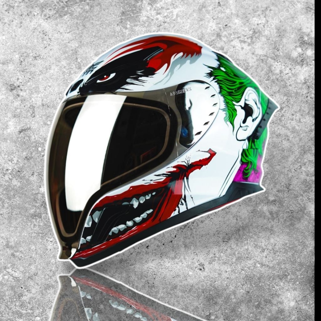 VRC PLATINUM X JOKER EDITION FULLFACE | Helm Aerodinamis, Material ABS Thermoplastic Kokoh, Busa Kno