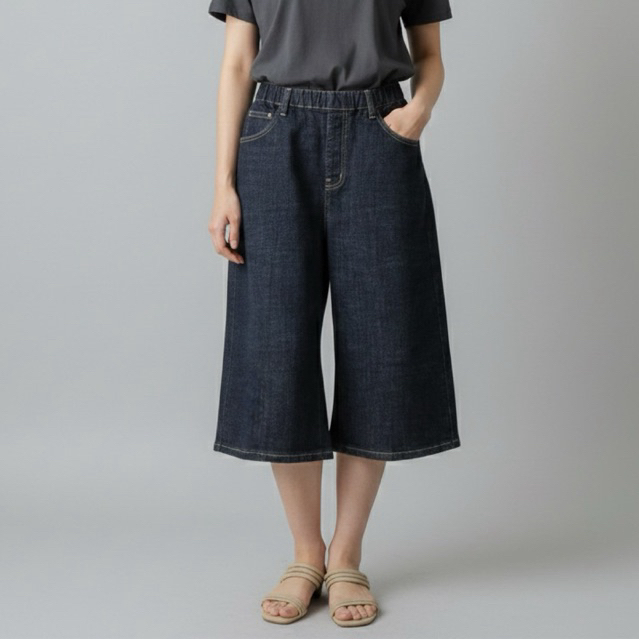 316429A | KULOT JEANS STRTECH SELUTUT HITAM POLOS