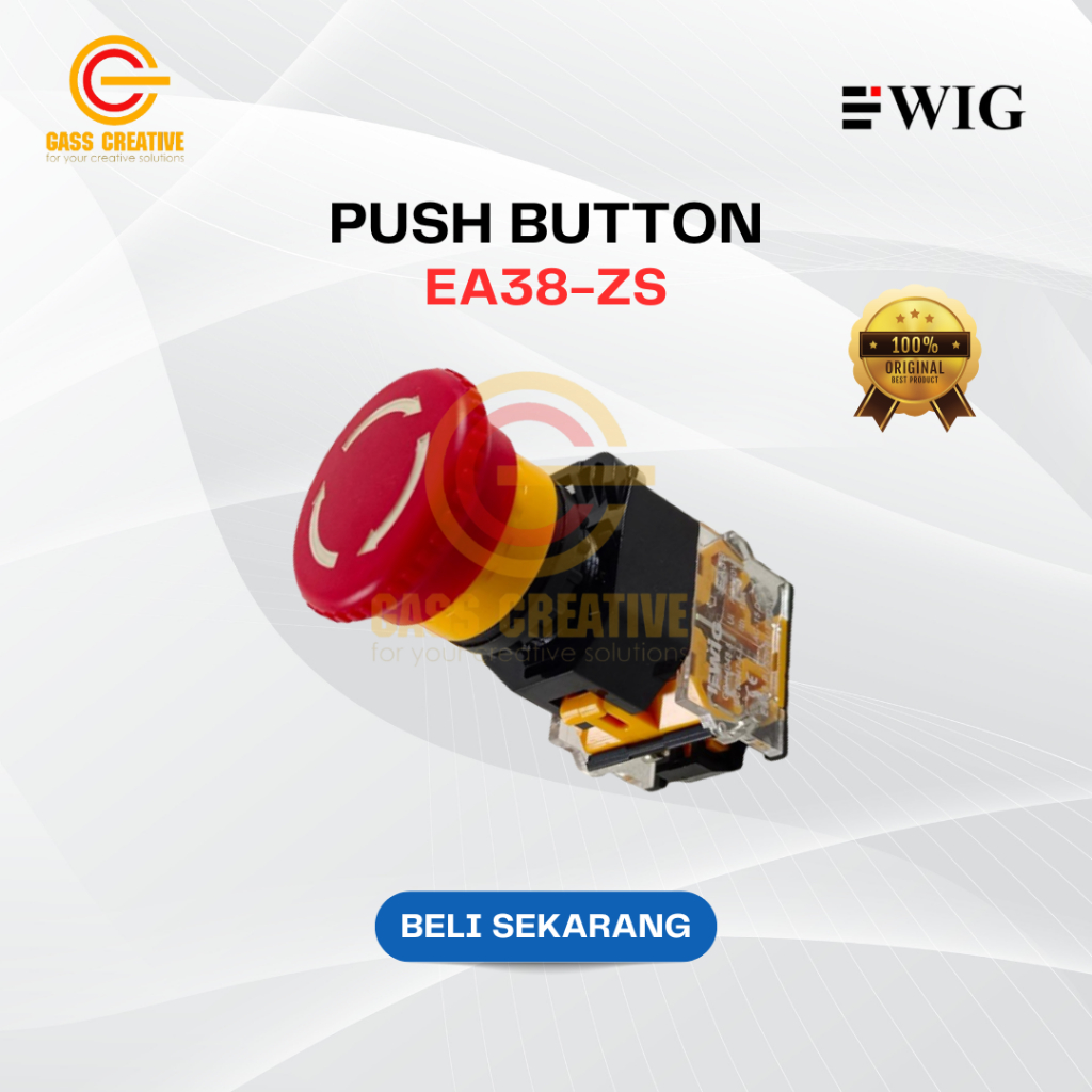 PUSH BUTTON EMERGENCY STOP EA38-11ZS EWIG 22mm 10A AC660V