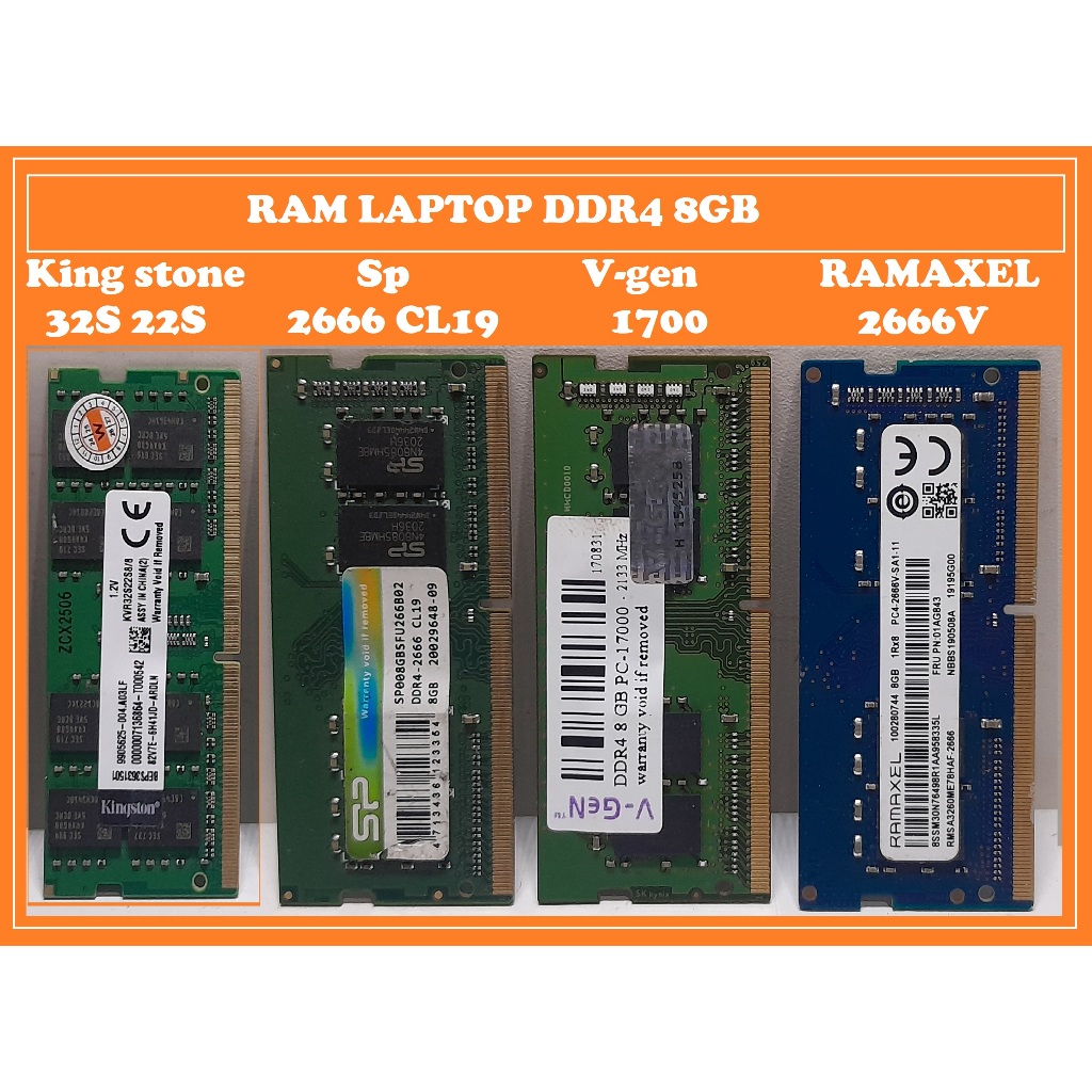 RAM LAPTOP DDR4 4GB-8GB SECOND / BEKAS COPOTAN LAPTOP