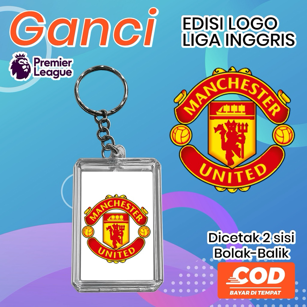 Gantungan kunci Liga Inggris/ Ganci 2 Sisi/Ganci Liga Inggris