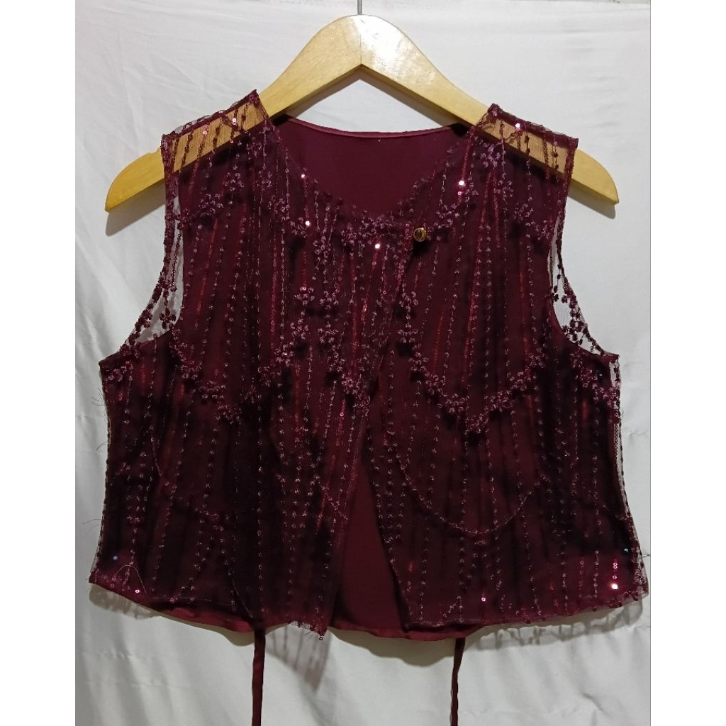 Vest brukat wanita/Ld 96/panjang 43/Rompi Brukat wanita dewasa/Rompi cantik/baju lebaran
