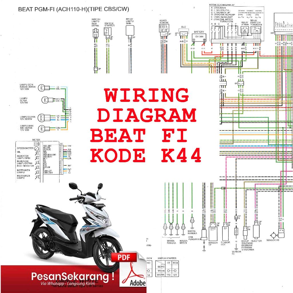 WIRING DIAGRAM KELISTRIKAN FULL BEAT ESP KODE ECU K44