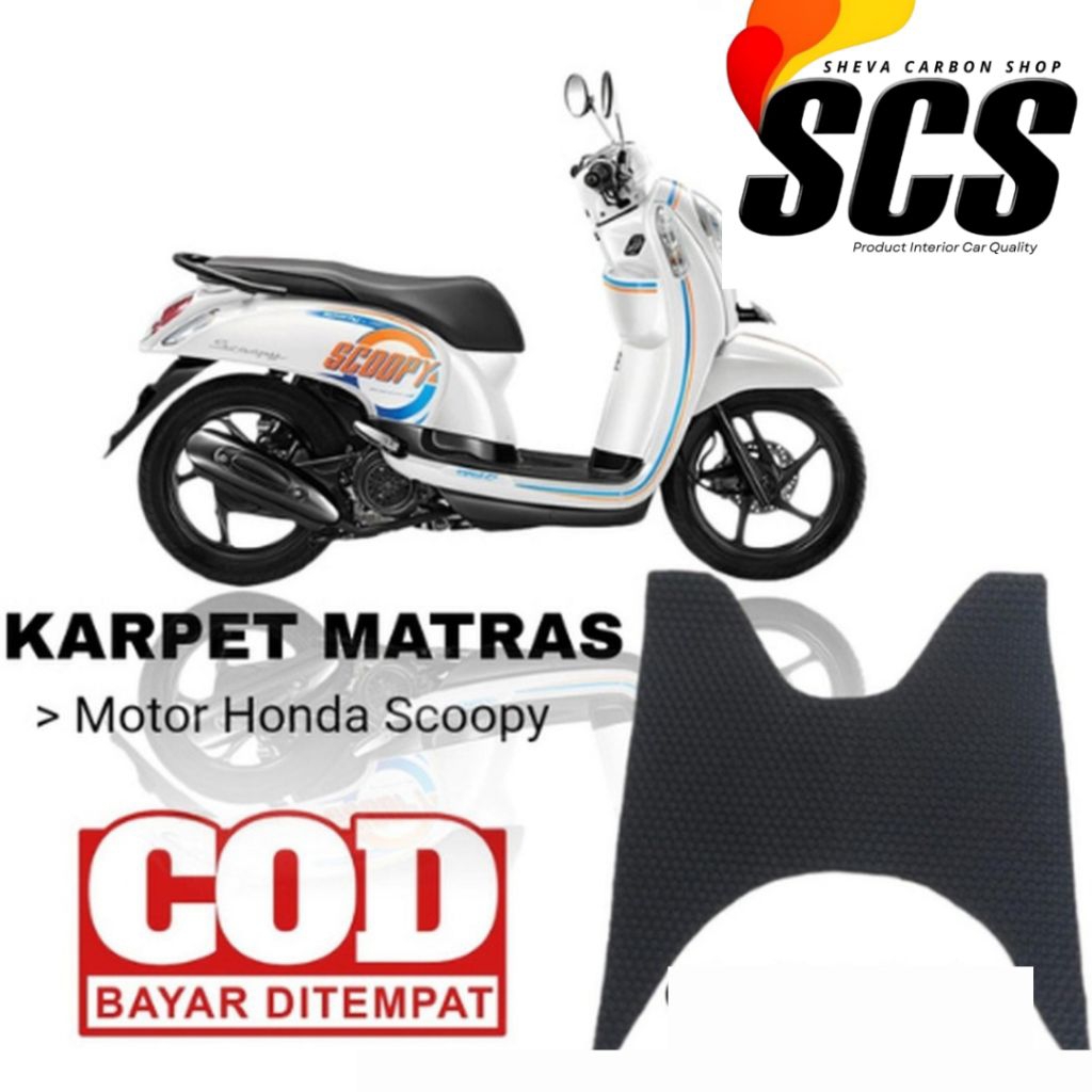 Karpet Alas Kaki Motor Scoopy Injeksi 2016 Bahan Spoon Premium