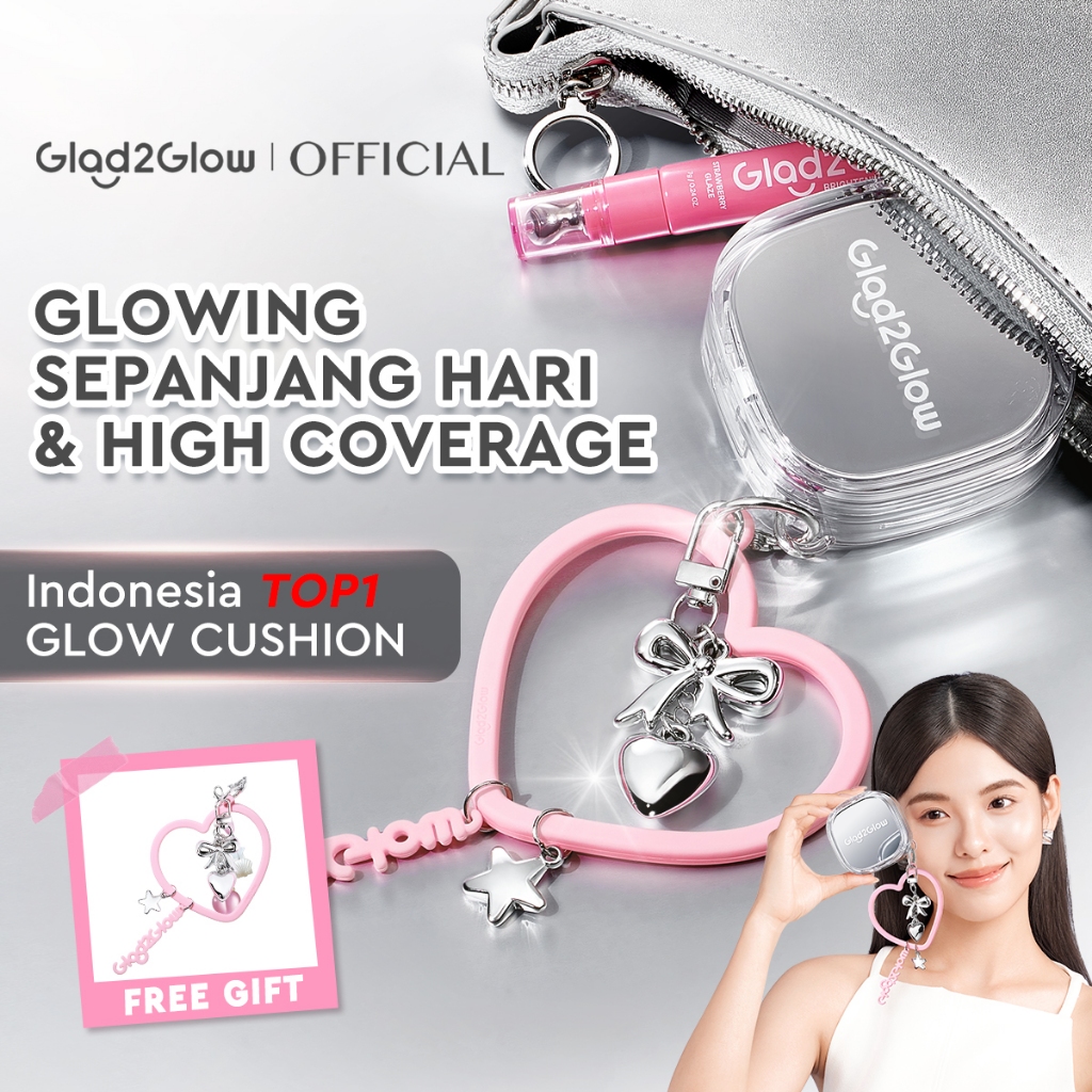 [New! Limited Edition] Glad2Glow Perfect Cover Glow Cushion Charm - Foundation High Coverage Tahan 1