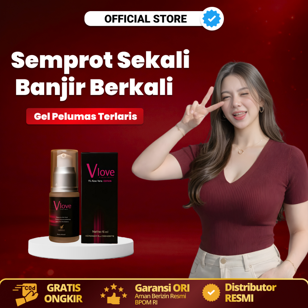 Vlove Gel Pelumas Lubricant Pria Wanita Bantu Jaga Kelembapan HALAL BPOM