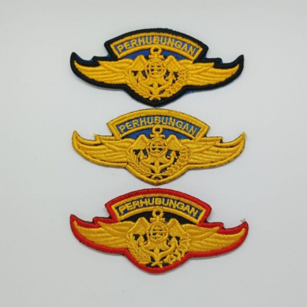 Wing perhubungan bordir timbul/Bordir logo timbul wong perhubungan