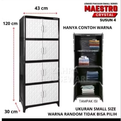 Termurah lemari plastik susun 4/lemari pakaian plastik maestro susun 4