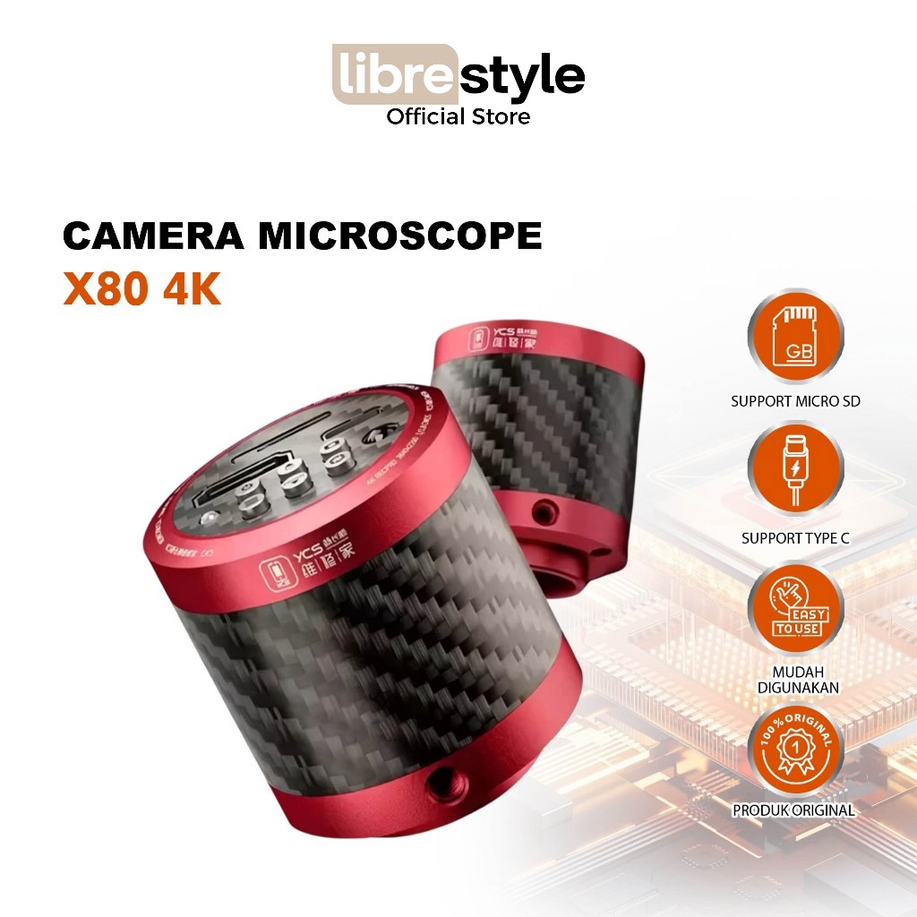 YCS X80 kamera microscope 4K sensor CMOS Sony original – kamera microscope YCS X80 4K CMOS Sony 1/1.