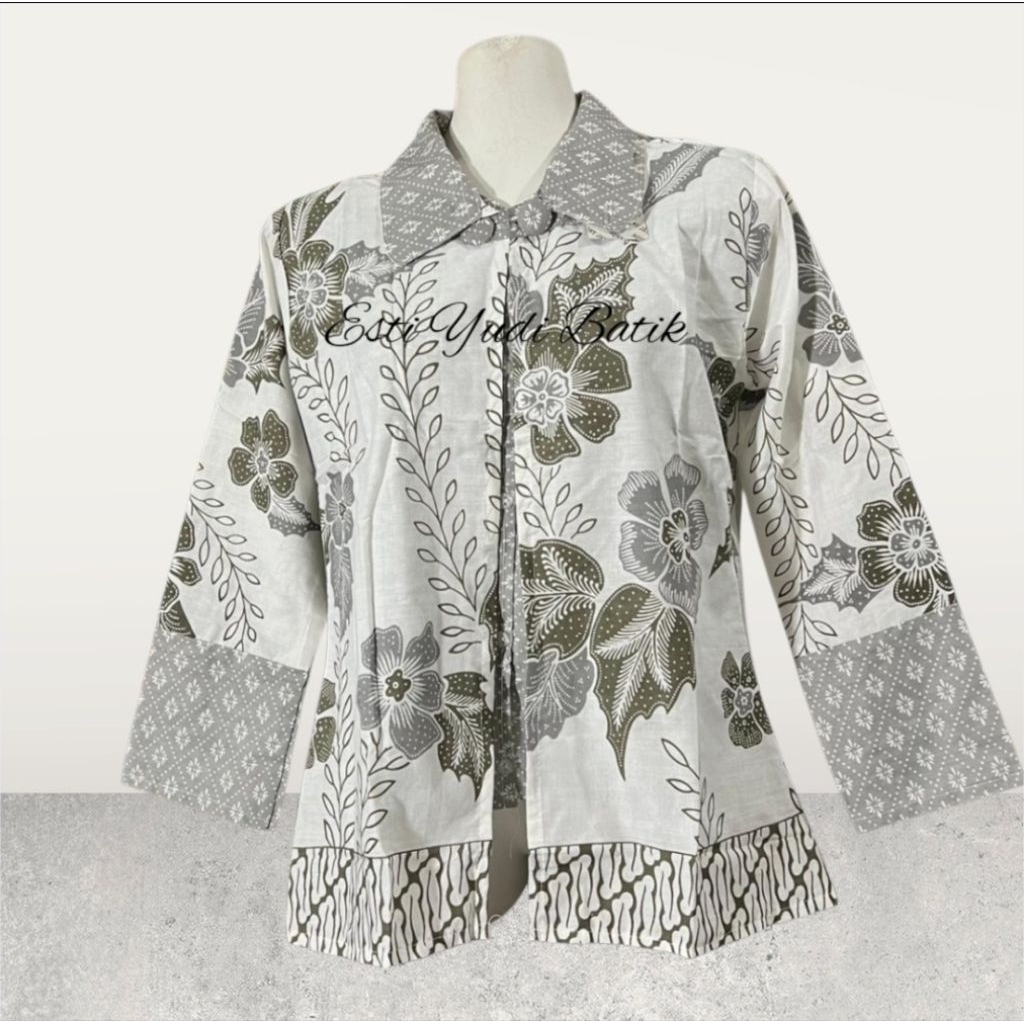 Blus batik atasan wanita blouse batik modern style blouse batik wanita baju blus wanita kekinian blo