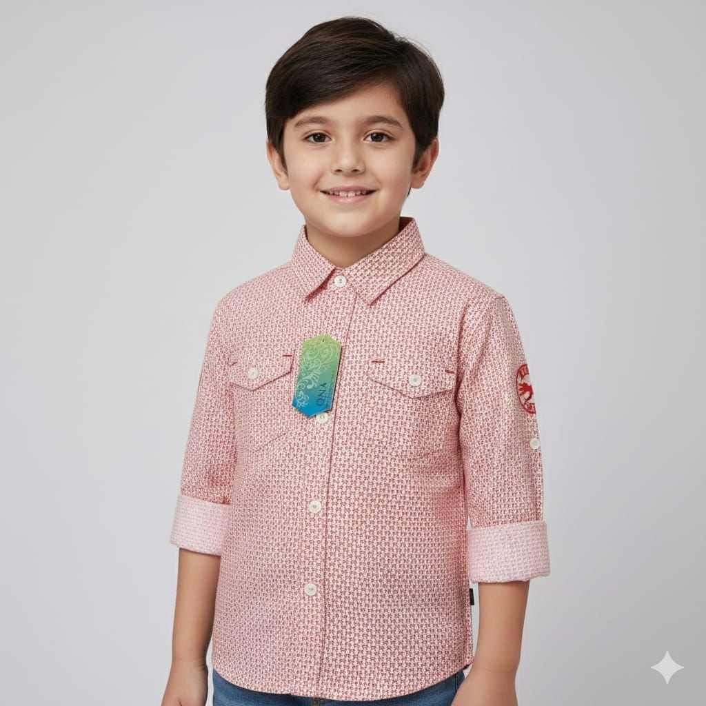 KEMEJA ANAK MOTIF MIX QNA KIDS