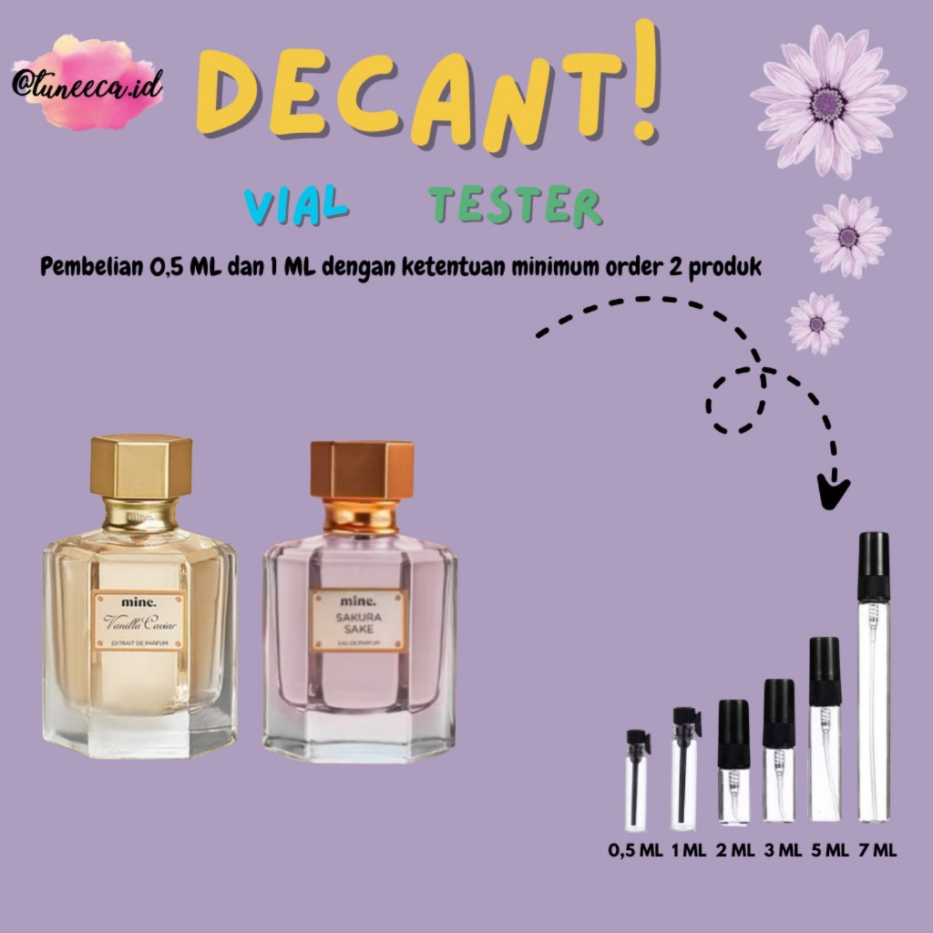 Decant Mine. Perfumery (Share in Bottle) – Vanilla Caviar , Sakura Sake