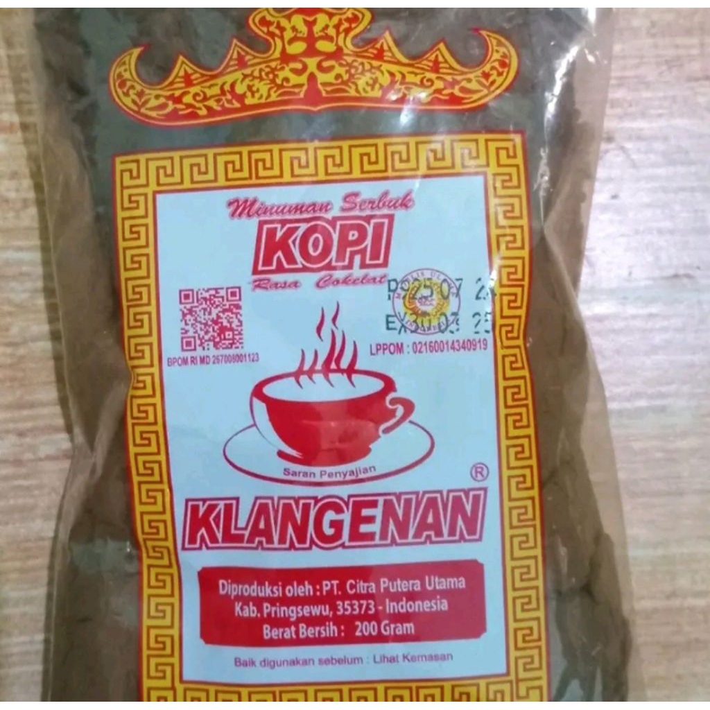 kopi murni klangenan,Kopi Robusta lebih lembut,Kopi klangenan asli Lampung