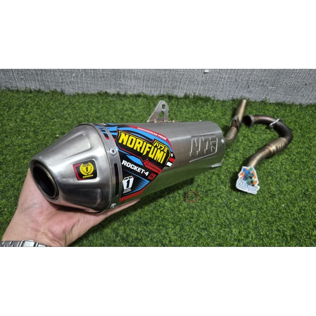KNALPOT NORIFUMI ROCKET 4 KLX DTRACKER 150 ORIGINAL STAINLESS SECOND