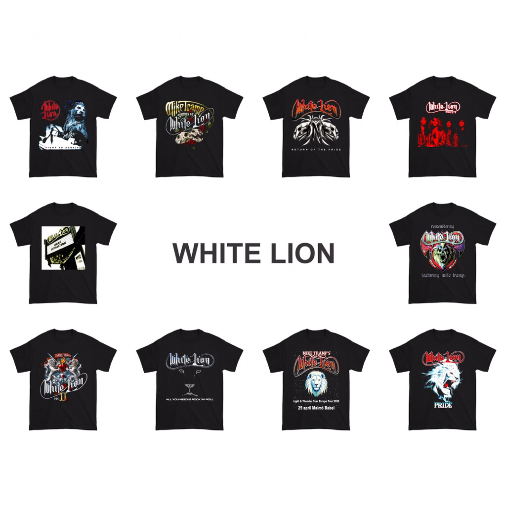 Kaos White Lion Band Music | Baju White Lion Band Musik | T-Shirt Vintage Band | Kaos Pria dan Wanit