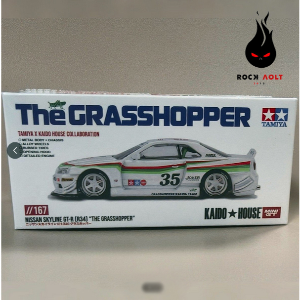 KAIDO HOUSE Mini GT NISSAN SKYLINE GT-R (R34) THE GRASSHOPPER