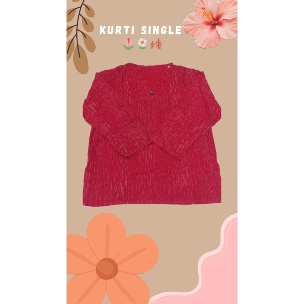 Kurti single, baju atasan india (bukan baru)