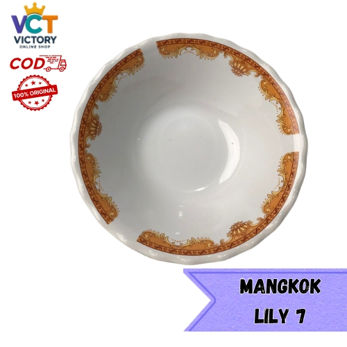 Mangkok Keramik/Mangkok Lily 7/Mangkok Lily Keramik Tebal/Mangkok Ayam Lusinan/Mangkok Tebal Setenga