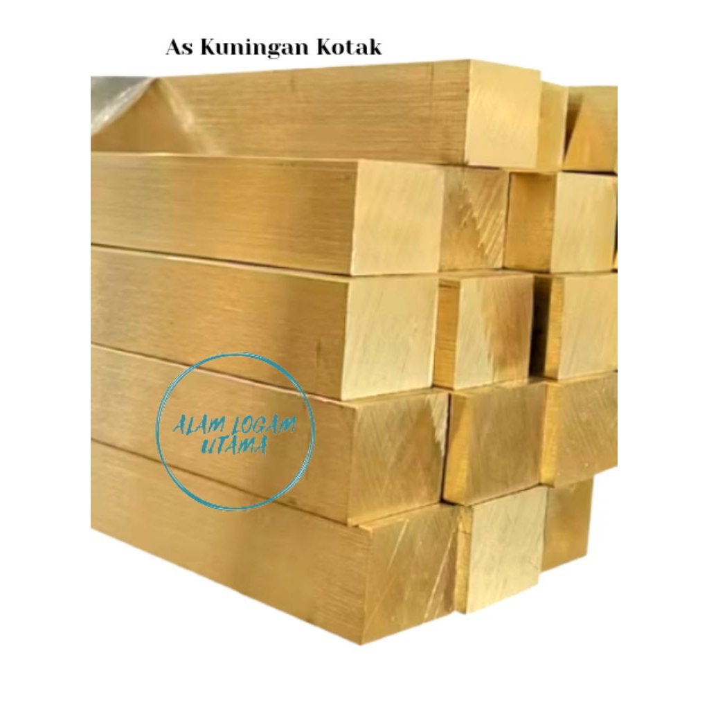 as Kuningan kotak 38mm x 38mm x 500mm