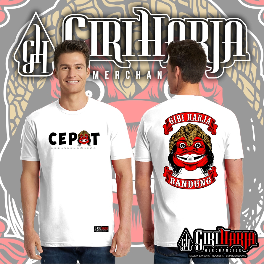 Kaos wayang golek Cepot / kaos wayang golek Giri Harja / Kaos wayang golek sunda / kaos tangan pende