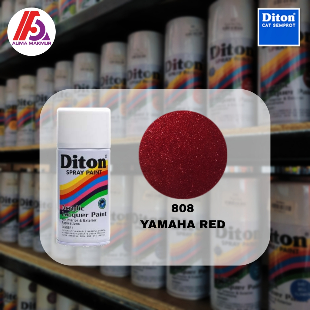 Diton Acrylic 808 Yamaha Red 300cc / Pilok Diton Candy Yamaha Red / Pilok Candy Merah / Cat Semprot 