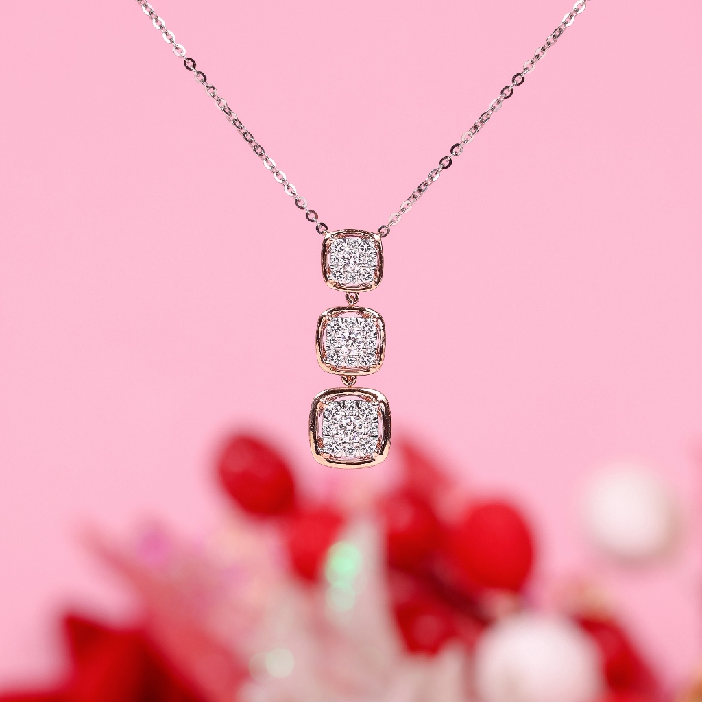 Kalung Berlian Eropa Model Trivia Setting - JB Berlian