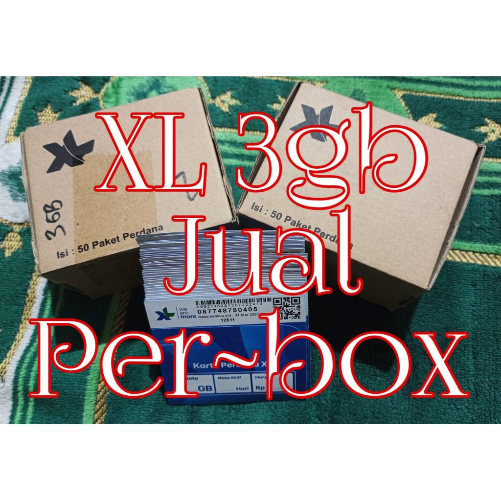 promo perdana XL isi kuota 3gb jual perbox
