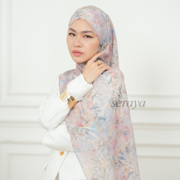 WEARSERAYA – Daisy | Pashmina Printing Ceruty Baby Doll | Pashmina Ceruty | Pashmina Printing