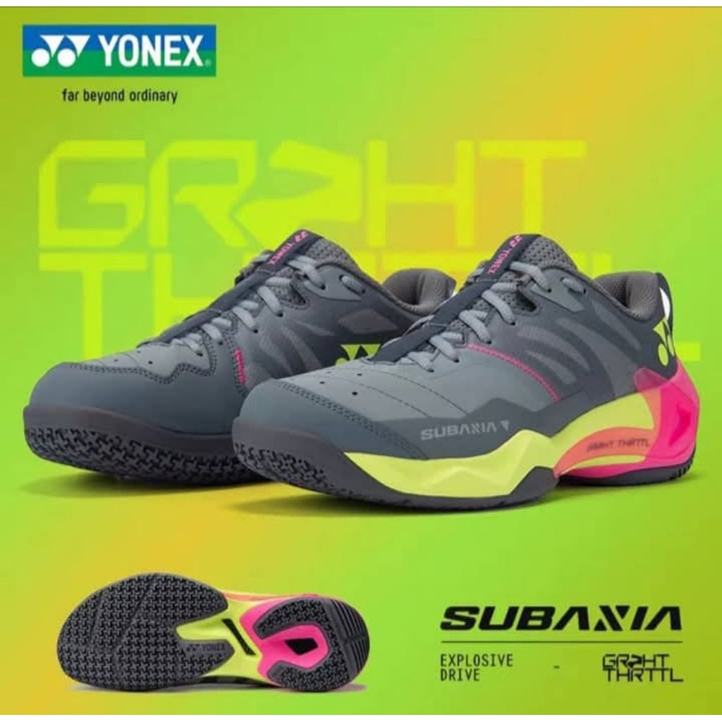 Sepatu Badminton Yonex SUBAXIA GT Wide (Grey) Original