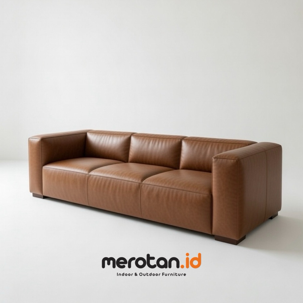 Sofa Tamu Model Klasik / Sofa Santai Kulit Sintetis / Sofa Ruang Tunggu Kulit Sintetis