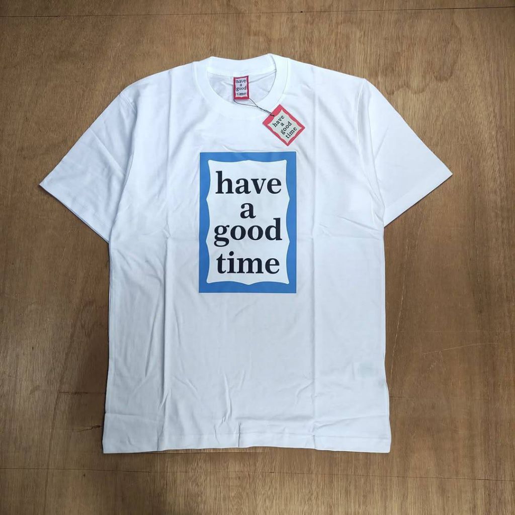 Kaos Tshirt HAGT Have A Good Time Frame Blue Cotton Combed 24s Mirror Fulltag