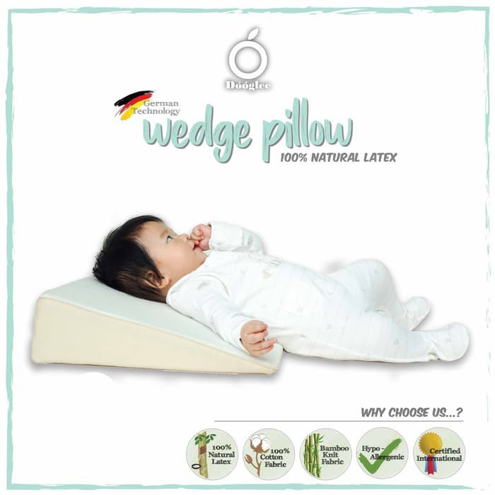 Dooglee Wedge Pillow / Bantal Bayi / Bantal Miring Anti Gumoh / Bantal Pencegah Muntah/Tersedak Anak