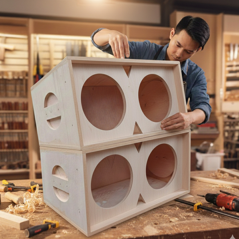 TERMURAH Box Speaker Line Array 6 Inch Double Triplek 9mm - Box Custom Sound System Gantung 6" x 2