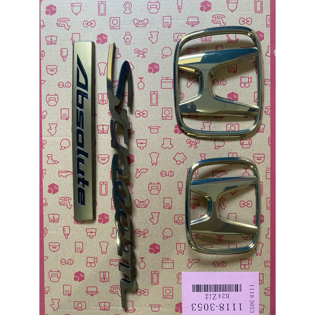 emblem gold honda stream & accord gold JDM