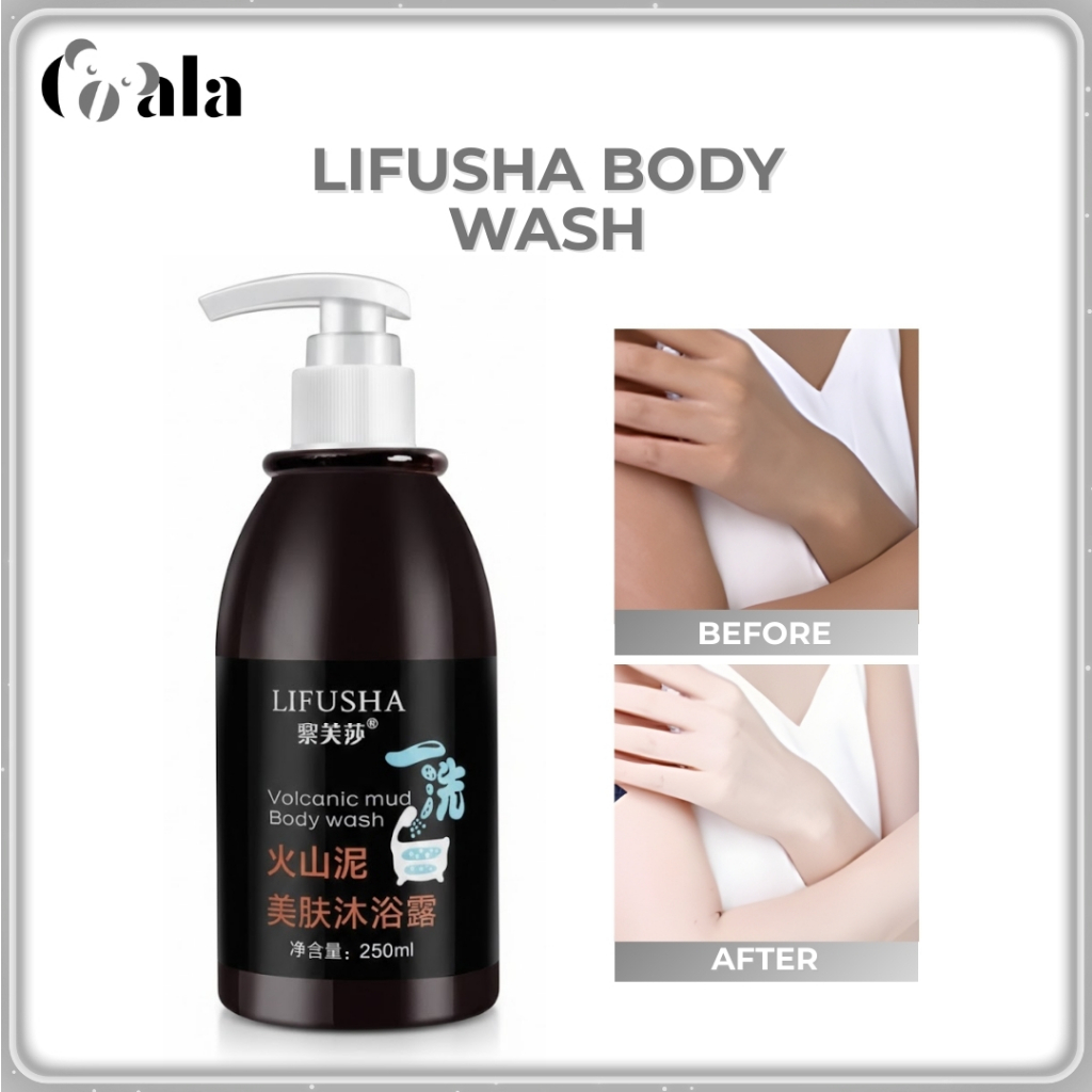 Lifusha Sabun Lumpur Vulkanik Body Wash Whitening Pemutih Kulit Seluruh Tubuh BB056