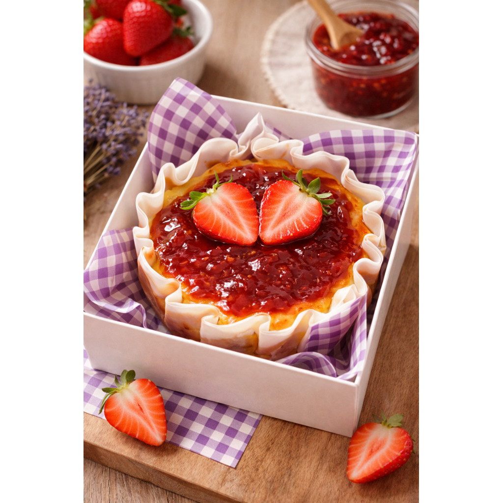 Burnt Cheesecake Strawberry 10cm