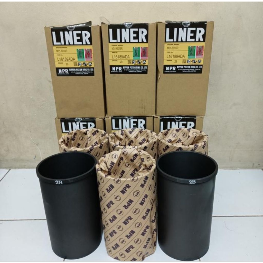 BORING LINER MITSUBISHI 6D16 TYPE 2B NPR JEPANG L16189ADA 1SET 6PCS