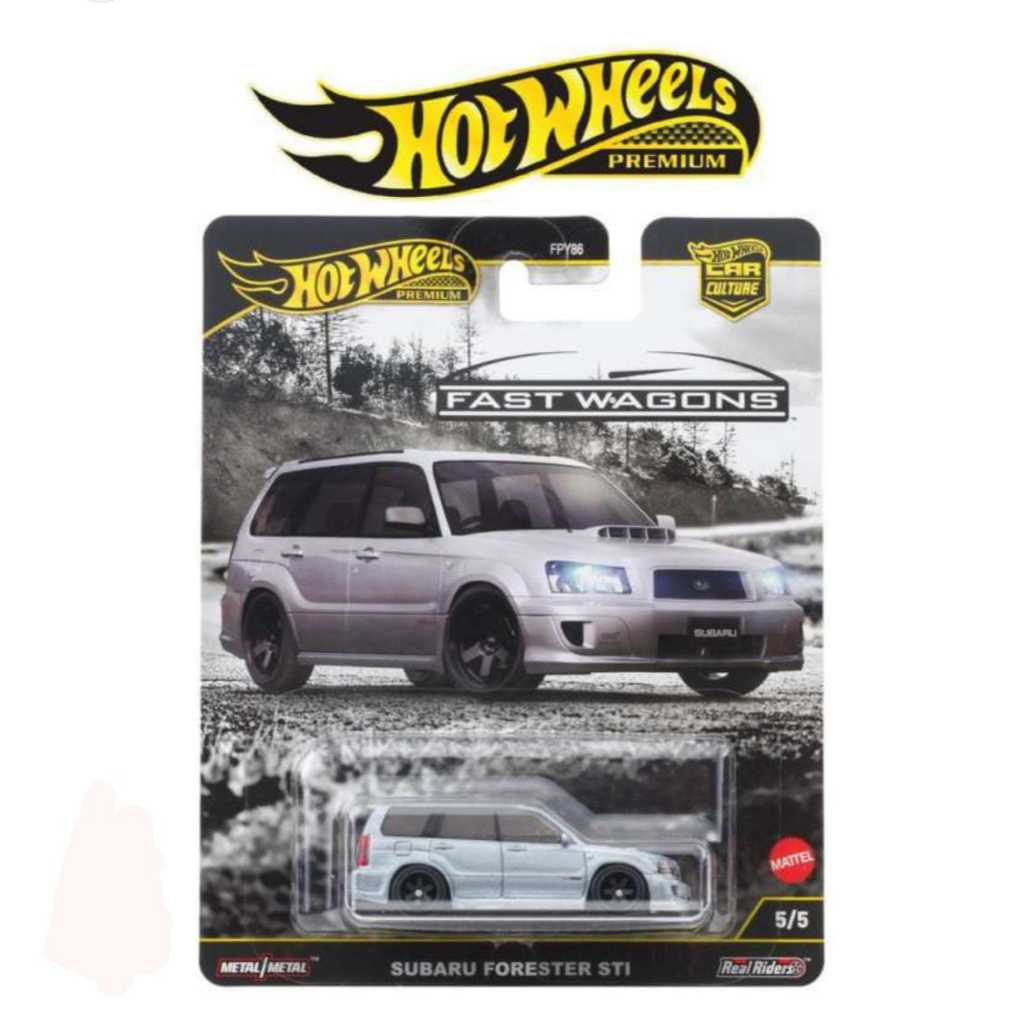 Hot Wheels Premium Subaru Forester STI silver  Fast Wagons